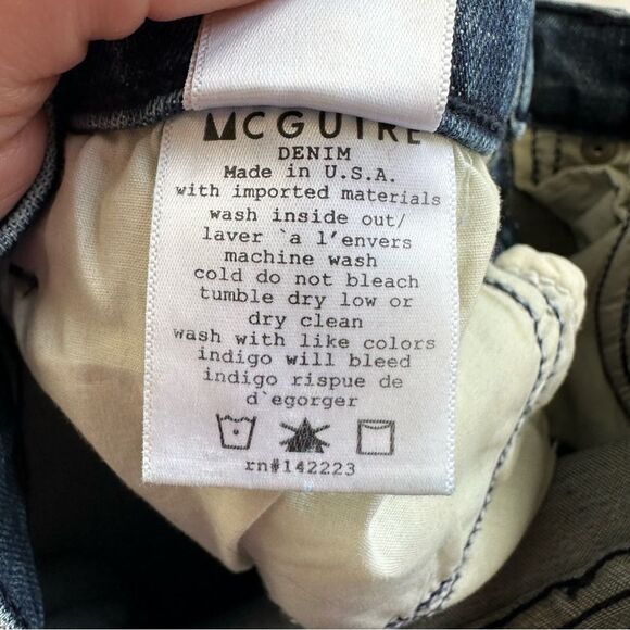 Anthropologie McGuire Denim Newton Mid Rise Bow Detail Skinny Ankle Jean… - Picture 13 of 13